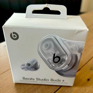 New, unopened Beats Studio Buds. Color is Clear